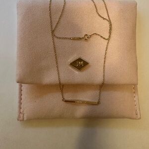 Jennifer Meyer Gold Bar Necklace